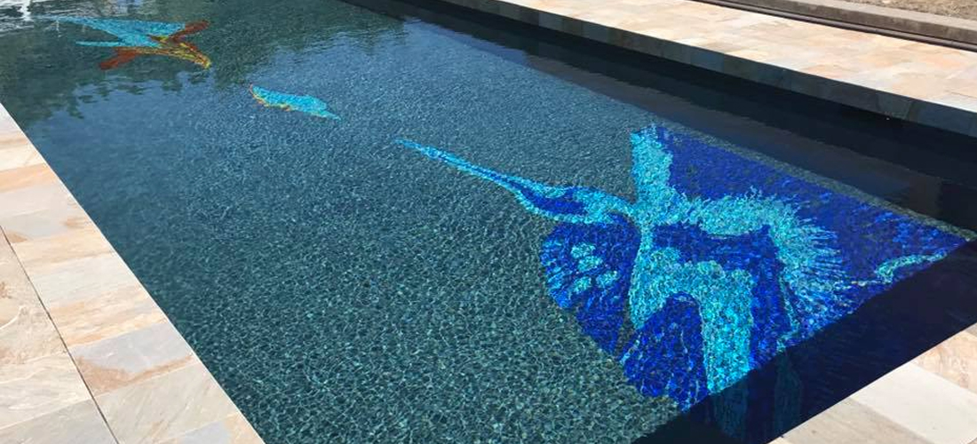 Artistic swimming pool design