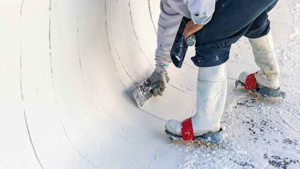 What causes pool plaster to delaminate?