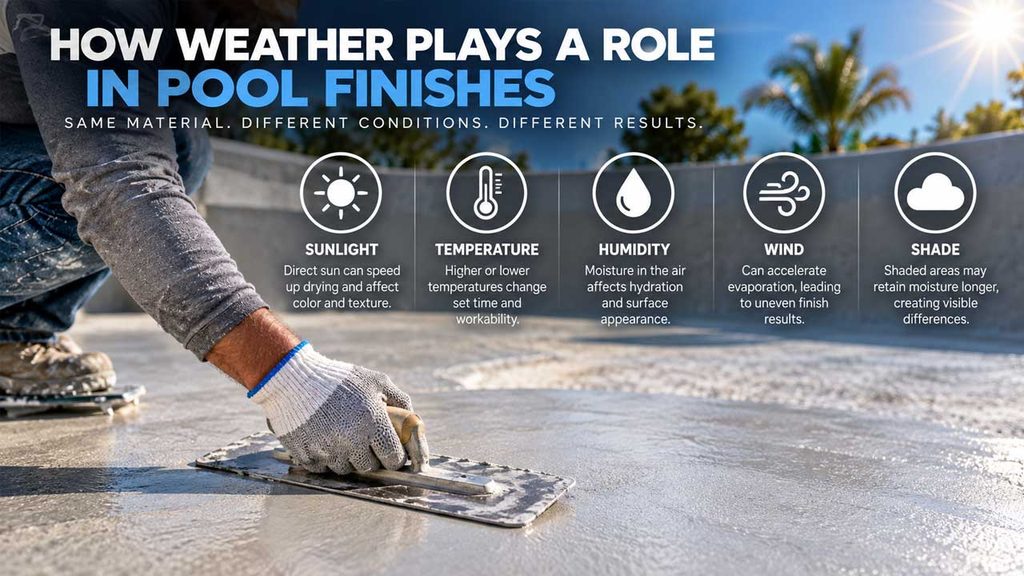 How Weather Impacts a New Pool Finish